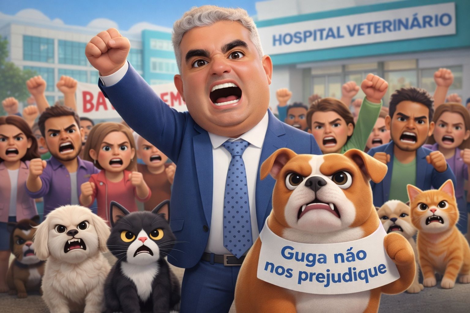 Sabotagem: Guga orienta servidores do Hospital do Pet a pedir demissão e atendimentos podem ser prejudicados